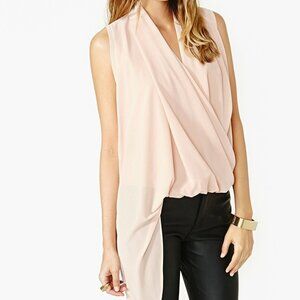 English Rose Asymmetrical Sleeveless Shirt